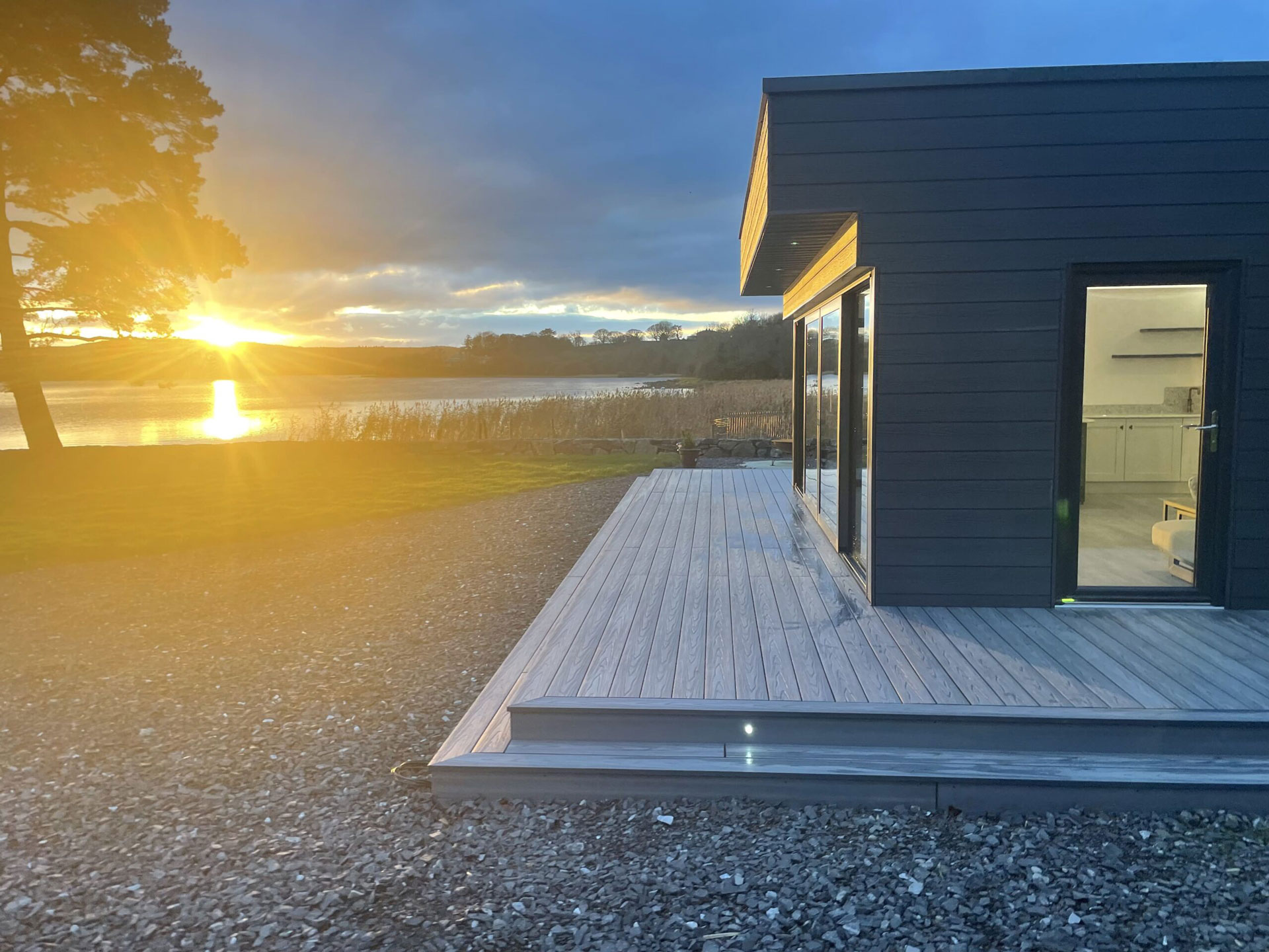 Home Garden Pod Sunset Lakeside